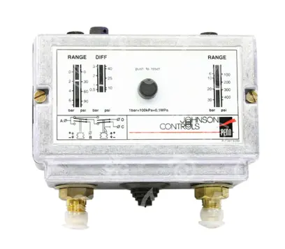 presostat Johnson Controls, kombinovaný, P78MCA-9300, -0,5 - 7,0 , 3,0 - 30,0 , diference 0,6 - 3,0 , 3 fix, man., šroub 1/4